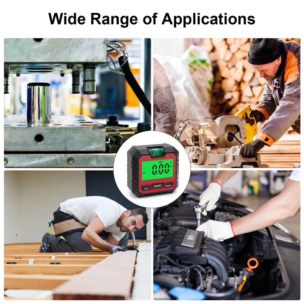 Precision Digital Inclinometer Electron Goniometers Magnetic Base Digital Protractor Angle Finder Bevel Box