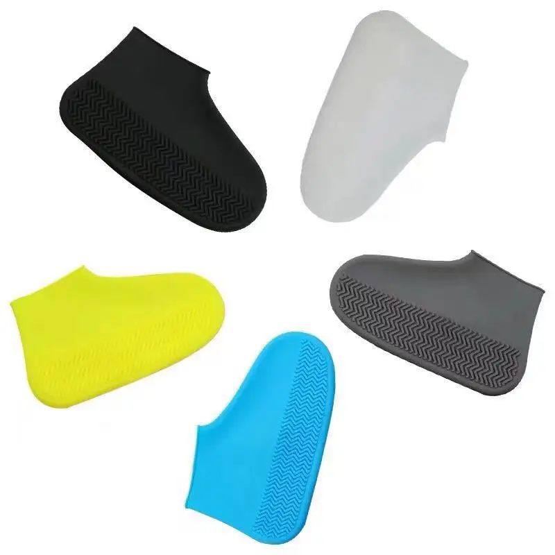 Waterproof Shoe Covers Non-Slip Rubber Overshoes For Rainy Days Reusable Boot Protectors M/L