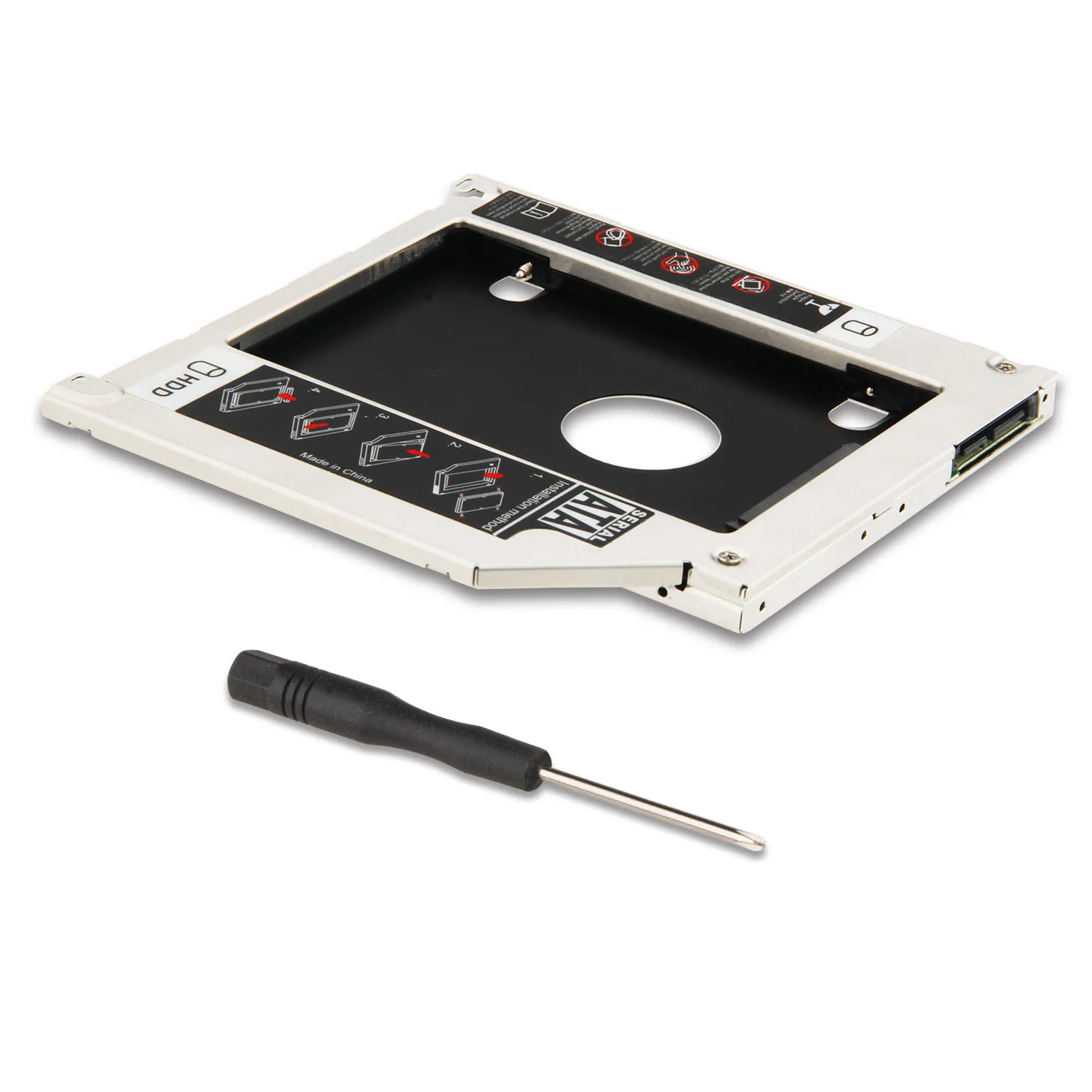 9.5MM Slim HDD Enclosure Optibay for AP Pro Unibody 13' 15' 17' A1278 A1286 466 470 985 991 990 371 373 374 2nd HDD Caddy