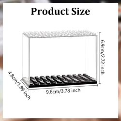 Stackable Acrylic Display Case for Miniature Figures and Building Blocks (Clear)