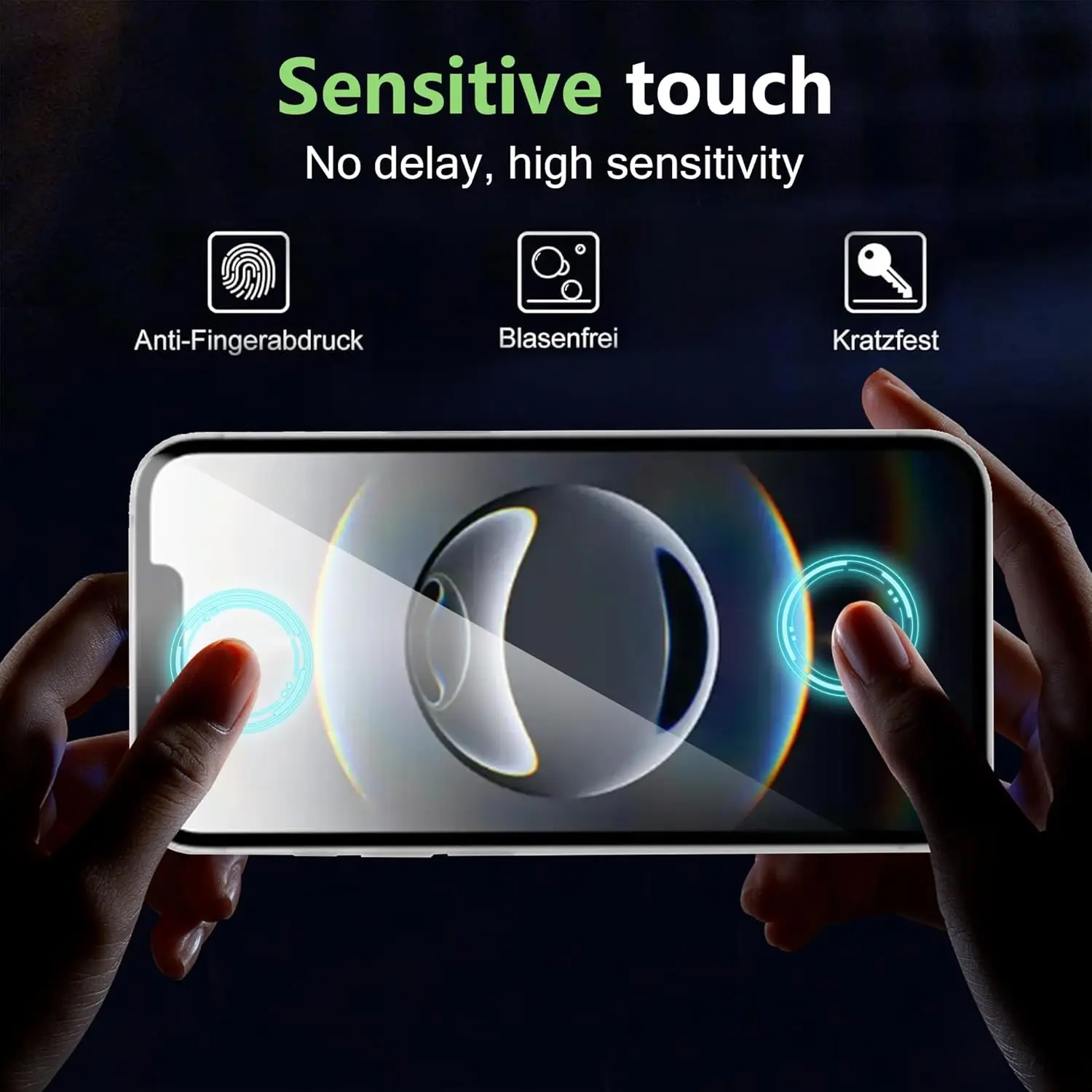 Premium Tempered Glass Screen Protector - Bubble-Free, Full Coverage, 9H Hardness, HD Clarity (1/2/3/4 Pack)