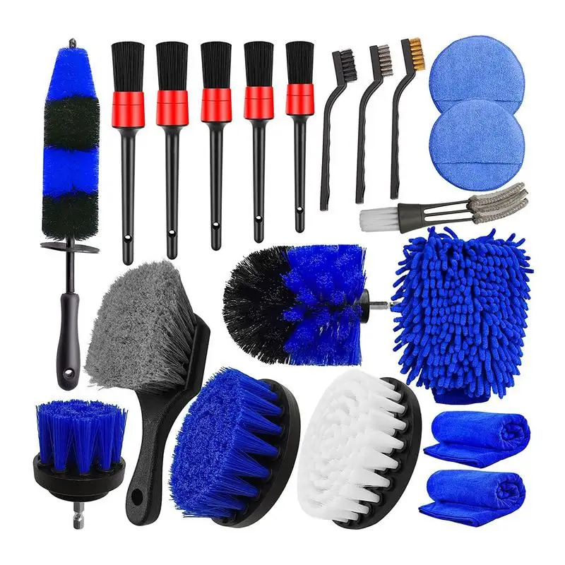 

Wheel Brushes For Cleaning Wheels 20 Pcs Wheel Cleaner Brush Kit Car Cleaning Tools Professional Car Wash Kit For Cleaning Dirty