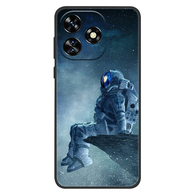 Luxury Silicone Soft Bumper Phone Case - Fashionable Space Design