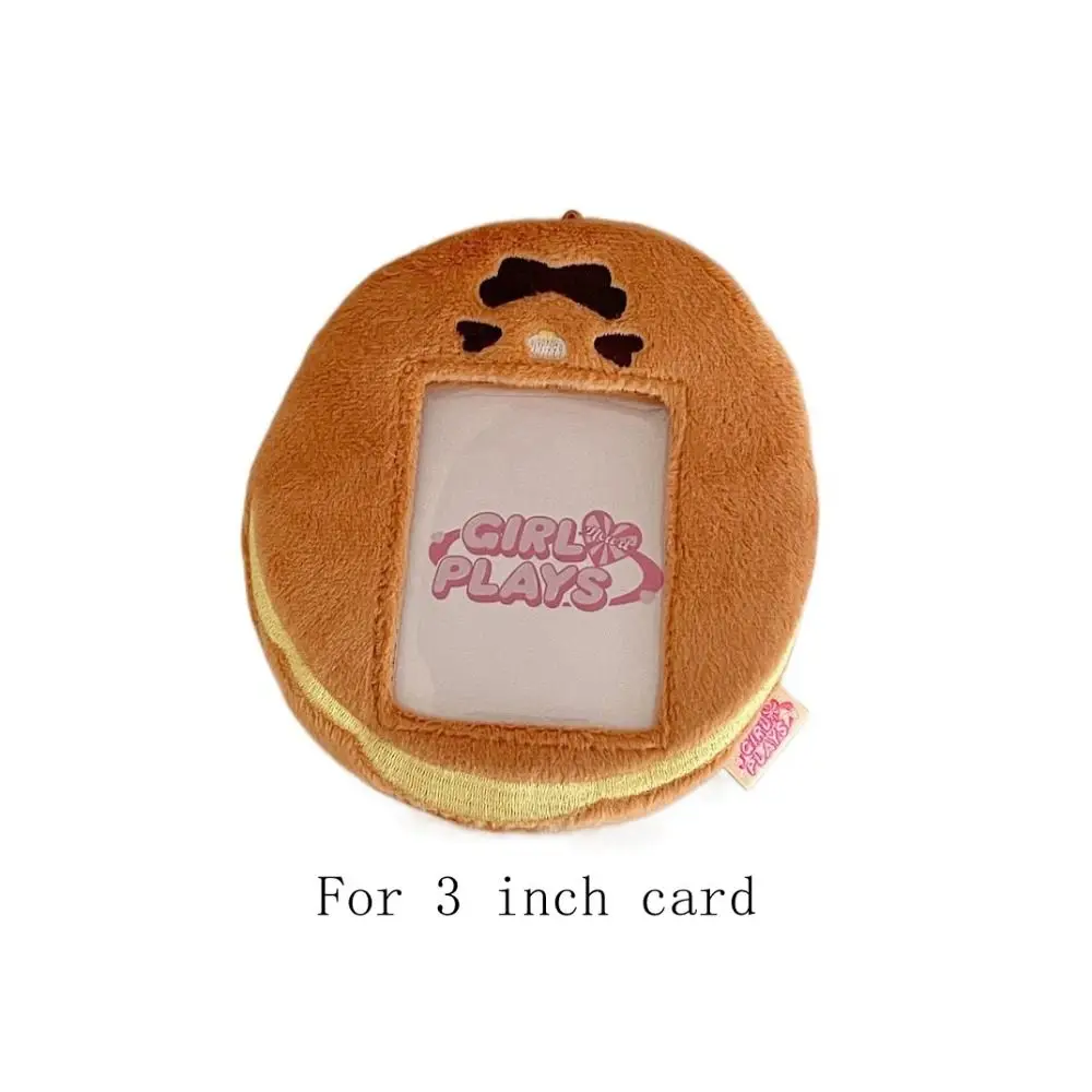 Animal Shape Cartoon Plush Card Holder Cute INS Photo Protector Case Creative Sweet Star Chasing Pendant Keychain Meal Card