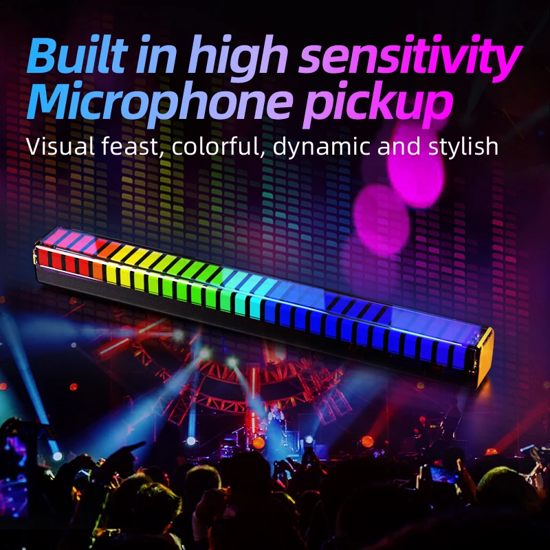 Car Atmosphere Light Bar 18 Modes Adjustable RGB LED