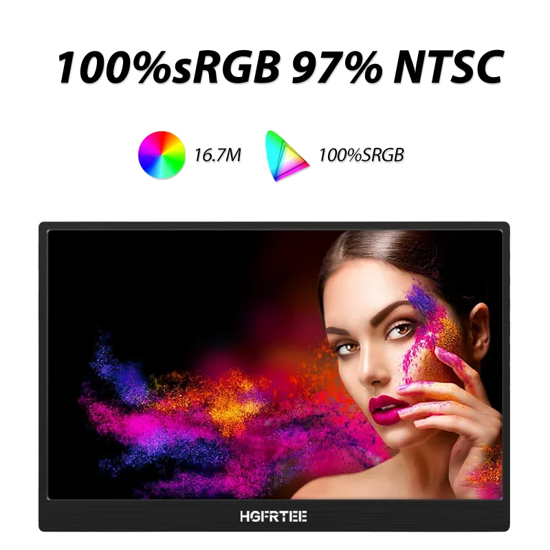 HGFRTEE 4K ޴ , ġ PS5  VESA  ִ HDR IPS ũ, SRGB  ͽټ ÷, 14 ġ 3840x2160 100%