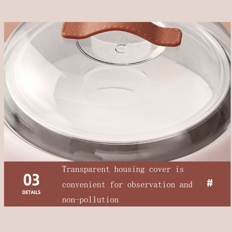 Household Yogurt Maker 220V Yogurt Machine 1000ml Fermentation Machine Stainless Steel Rice Wine Maker Pink Kitchen Appliances