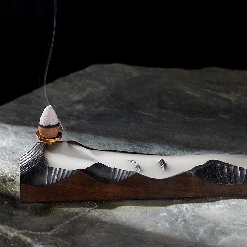 

Cloud And Sea Mountain Range Backflow Incense Burner Ware Sandalwood Incense Insert Incense Burner Ornament Birthday Gift