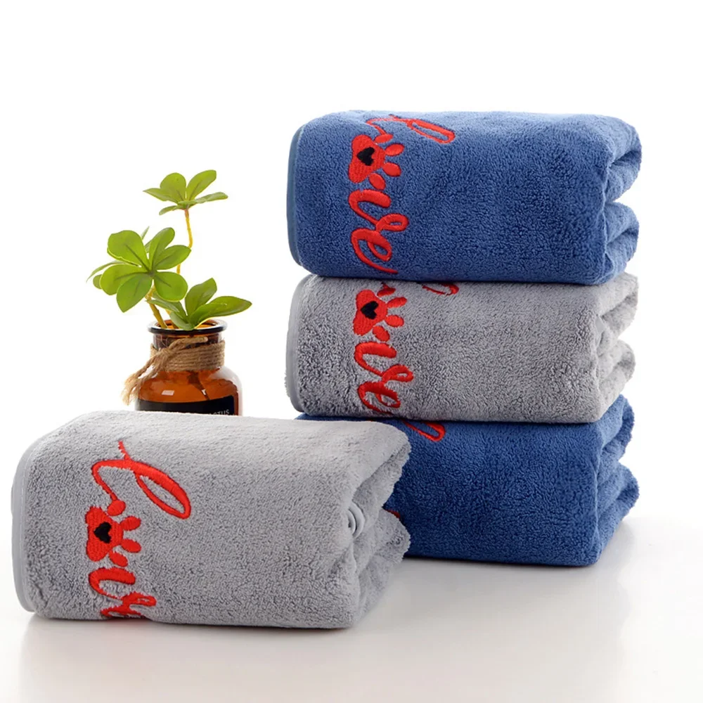 1/2pcs Quick Drying Dog and Cat Towels Soft Fiber Towels Bath Towel Pet Bathrobe Covenient  Cleaning Towel Pet Supplies