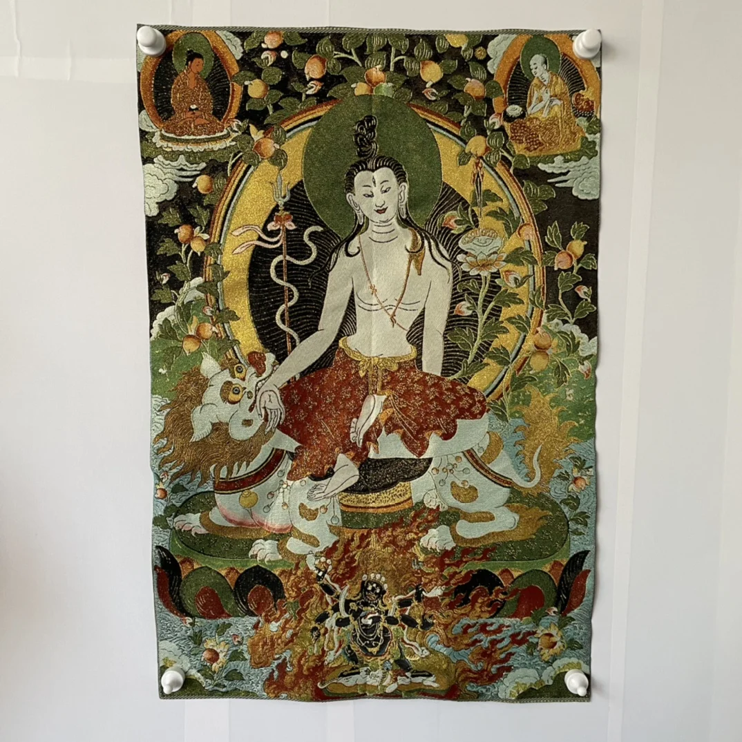 

Free Delivery China Elaborate Silk Embroidery Luck“Bodhisattva Buddha”Geomantic Thangka Painting Mural Household Decoration#149