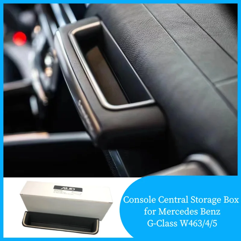스토리지 박스 오른쪽 스토리지 박스 메르세데스 벤츠 G 클래스 W464 W463A G350 G500 용 ABS 블랙 팔걸이 주최자