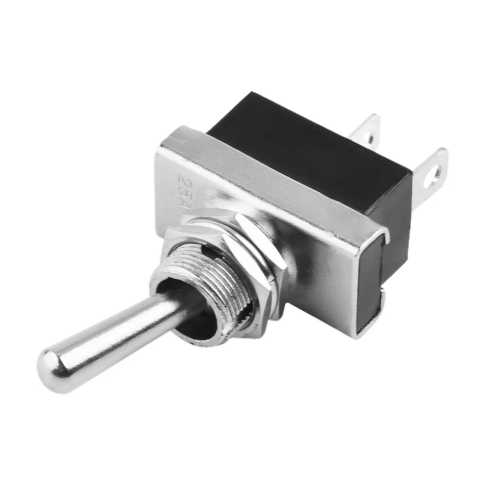 

Black+Silver Rocker Switch ON/OFF 1/5pcs 10A 50mΩ Max Car Dash Duty Flick Switches For 12.5mm Round Hole Heavy