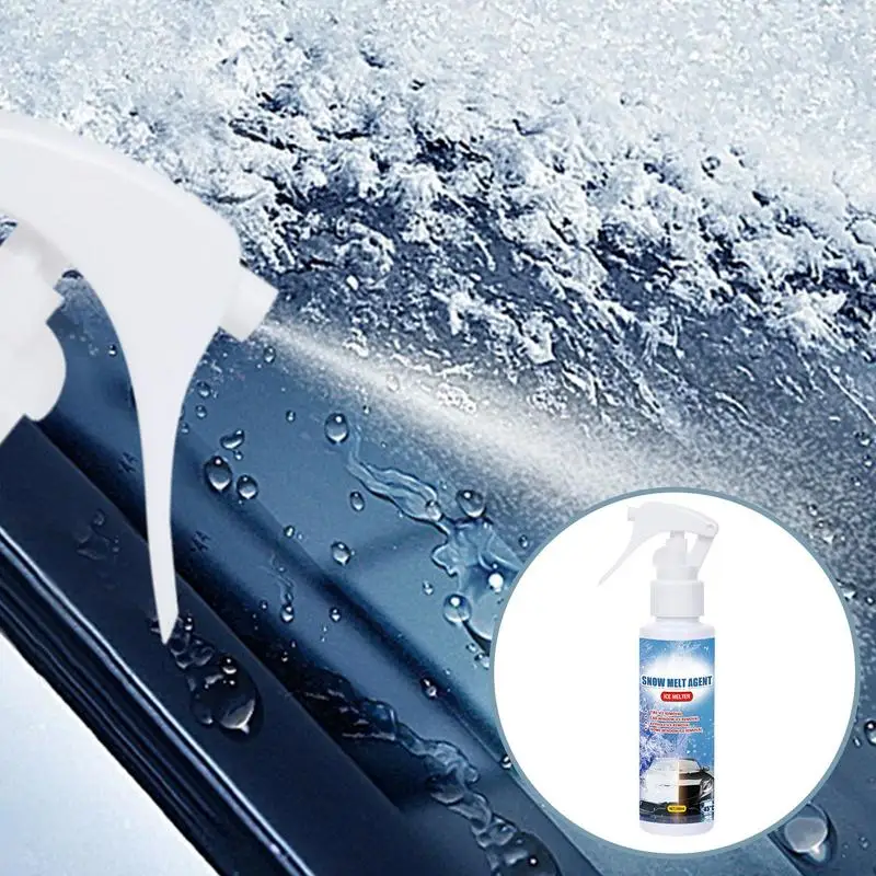 Defrost Spray Windshield Ice Frost & Snow Melting Spray 100ml Melts Ice Frost & Snow for Car Windscreens Door Handle