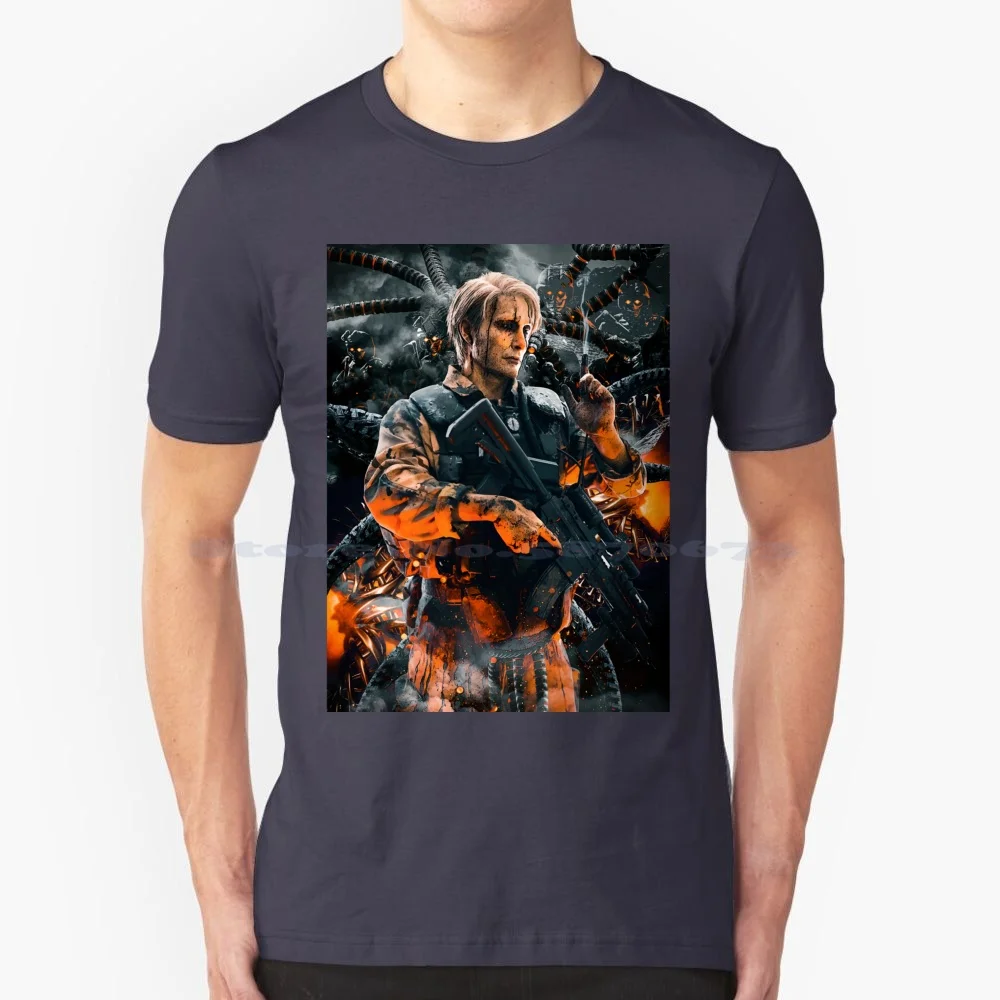 Death Stranding Rock Unger T Shirt 100% Cotone Tee Death Stranding Rock Unger Gioco Di Gioco Ultime Bb Bt Soldiers Tribute Sam
