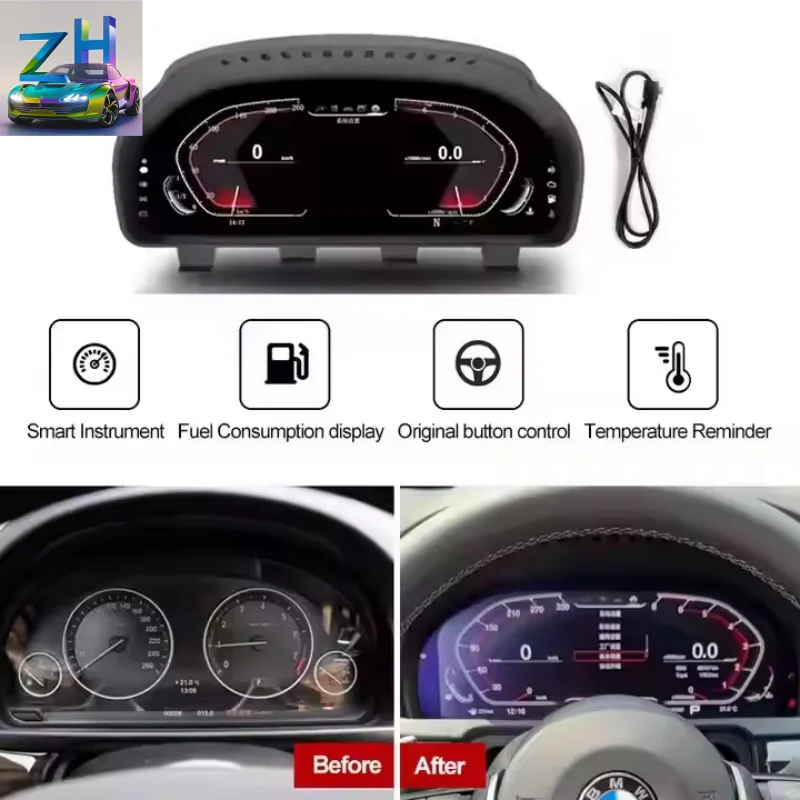 10.25-INCH Screen LCD Instrument Panel Dashboard Speedometer Digital Cluster for bmw 3 Series E90 E92 E60 2005-2012