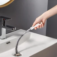 Brosse en nylon spirale anti-blocage, tuyau d'égout de cuisine, bande de dragage de cheveux, brosse d'évier de toilette, gadgets de cuisine 2