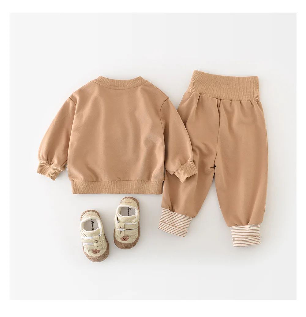 Description Picture 6 of itemBaby Clothing Set 2025 Spring New Five Bear Head Boy's Suit Newborn Cartoon Two-piece Set Sweater+pant