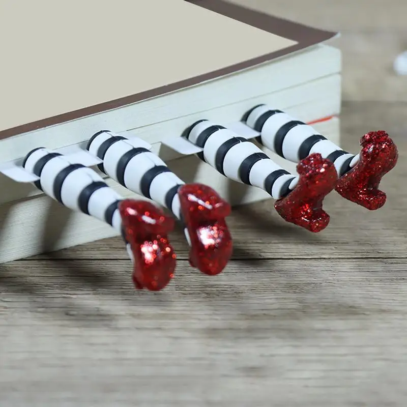 1PCS 3d Wicked Witch Bookmark ABS Witch Bookmark Legs Handmade For Book Lovers Gifts Stationery Office School Supplies bookmarks stationery supplies