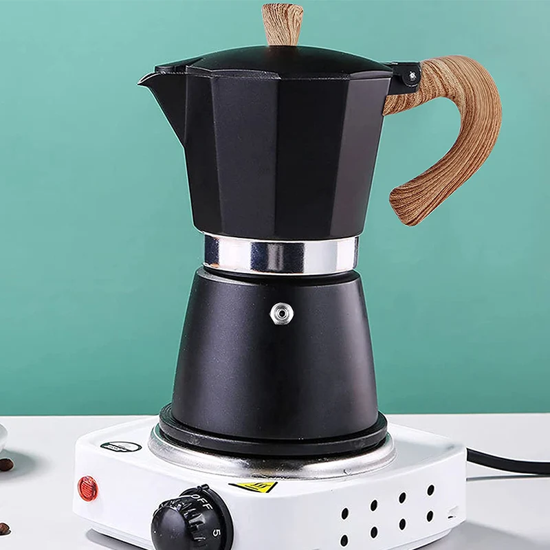 McGee Black Irish Espresso Stove Top Coffee Maker Durable Moka Expresso  Percolator Practical Moka Coffee Pot 50/100/150ml Coffeeware