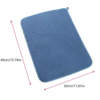 Dish Drying Mat Microfiber Cushion Tableware Pad Tea Towel Mug Bowl Pot Absorbent Coaster Placemat Kitchen Table Decor 30*40cm 6