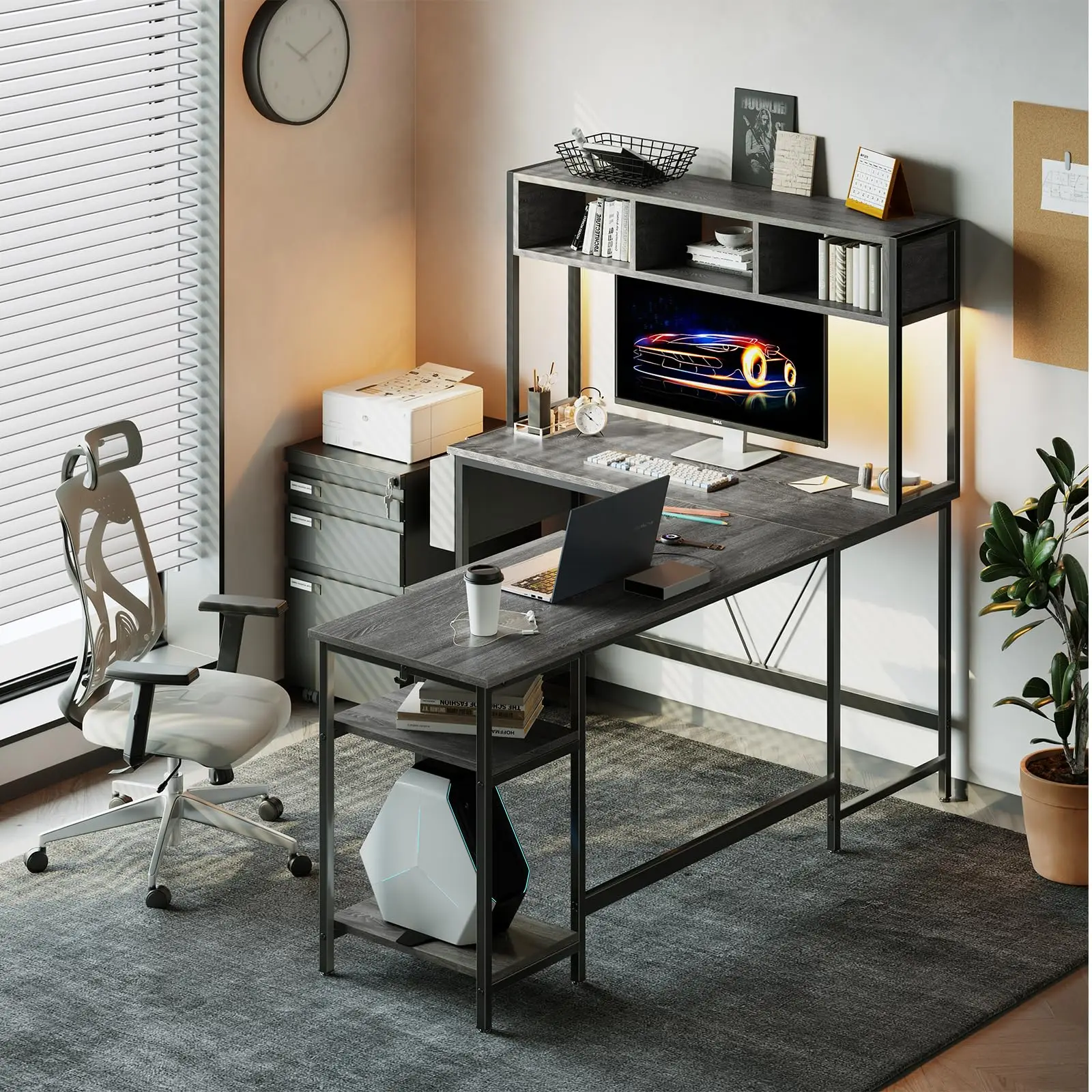 Gaming desk LED lighting colors
