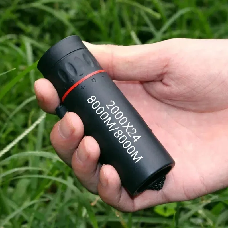 2023 New HD 2000x24 Monocular Telescope Zooming Focus Green Film Binocular Optical Hunting Tourism Scope For Outdoor 3