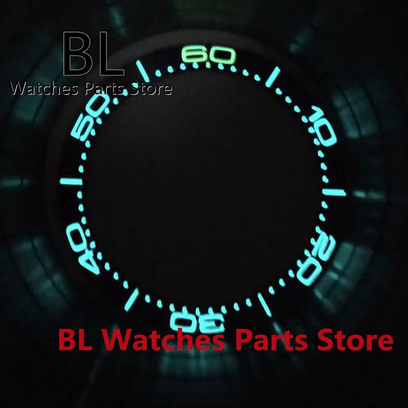 Ceramic Two-Tone Luminous Watch Bezel Insert