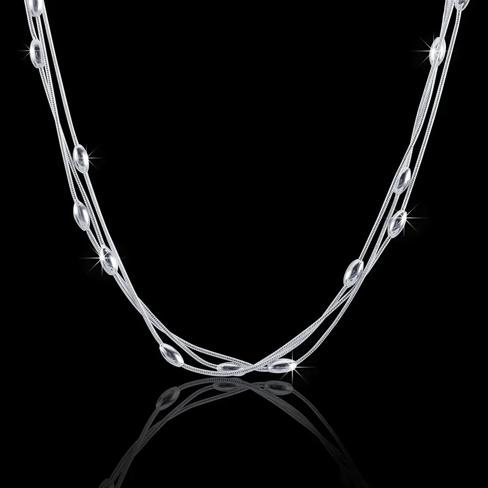 925 sterling silver Charms beads Necklace for women luxury fashion party wedding accessories Jewelry Christmas gifts - 3