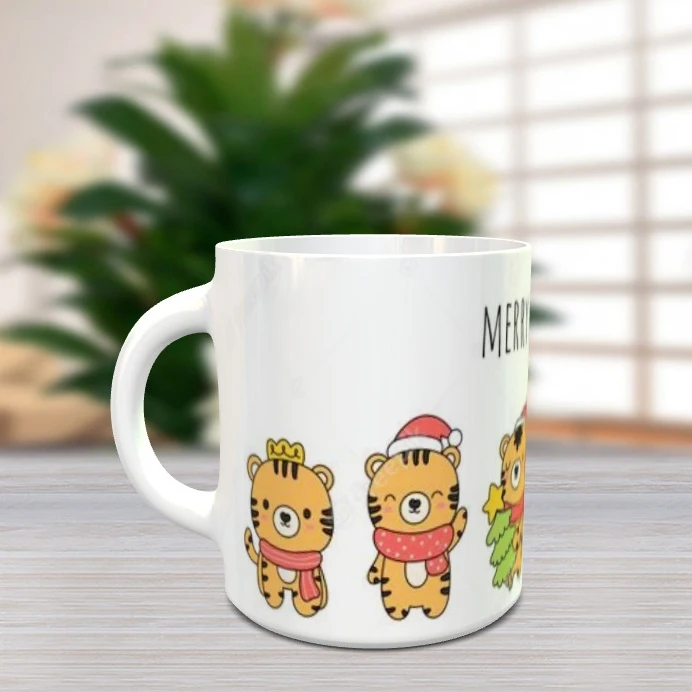 Кружка Тигры Merry Christmas |