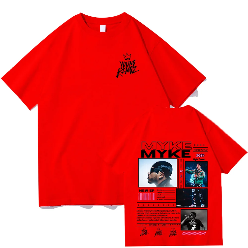 Rapper Myke Towers Graphic Print T-shirts Men Women Fashion Hip Hop Crewneck Tshirt Men's Casual Oversized Short Sleeve T Shirts 6