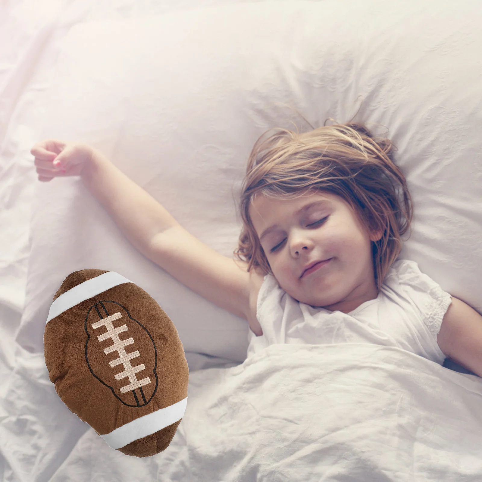 Plush Ball Toy Stuffed Football Pillow Winter Sports Themed Pillow Boy Birthday Gift Football Toy 4
