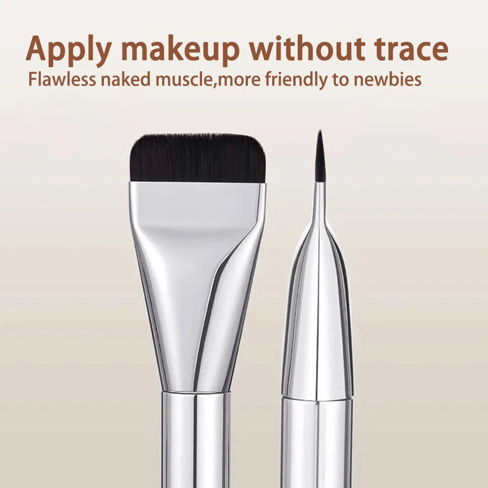 Foundation Makeup Brush Ultra Thin Flat Head Blush Contour Blending Foundation Cream Makeup Brush Professional Tool makeup brush set makeup brush