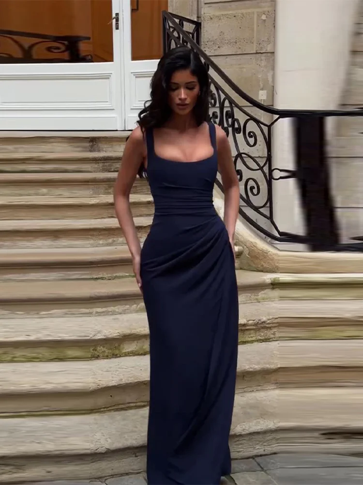 Tailliertes Rückenfreies A-Linien-Slip-Kleid für Damen, Sexy Trägerloses Ärmelloses Kleid mit Weitem Rock, Schlankes Party- und Abendkleid, Neue Vestidos – Detail 35