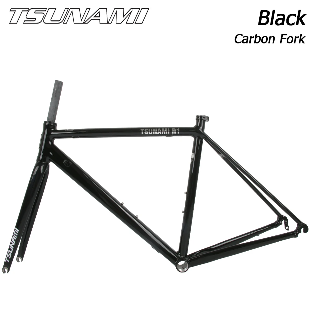 生*※様 カーボン　アルミ　フレーム 700C ロードバイク 700cアルミニウム合金ロードバイクフレーム,TSUNAMI-R1インチカーボン