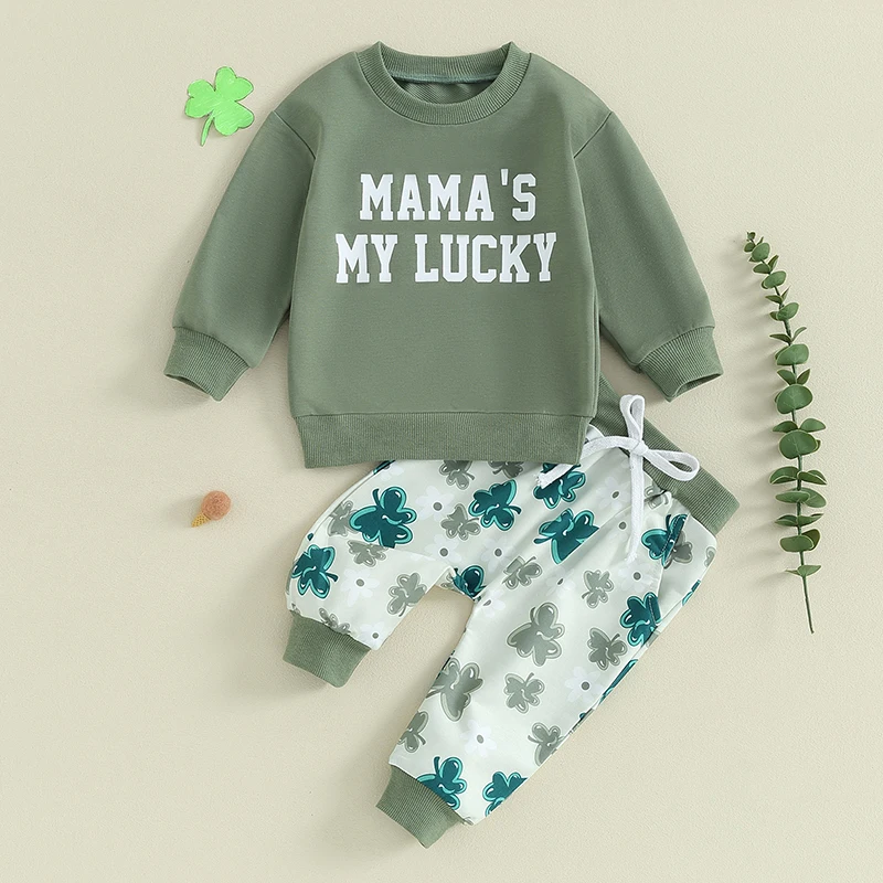 Kids' St. Patrick’s Clover Outfit Set 4