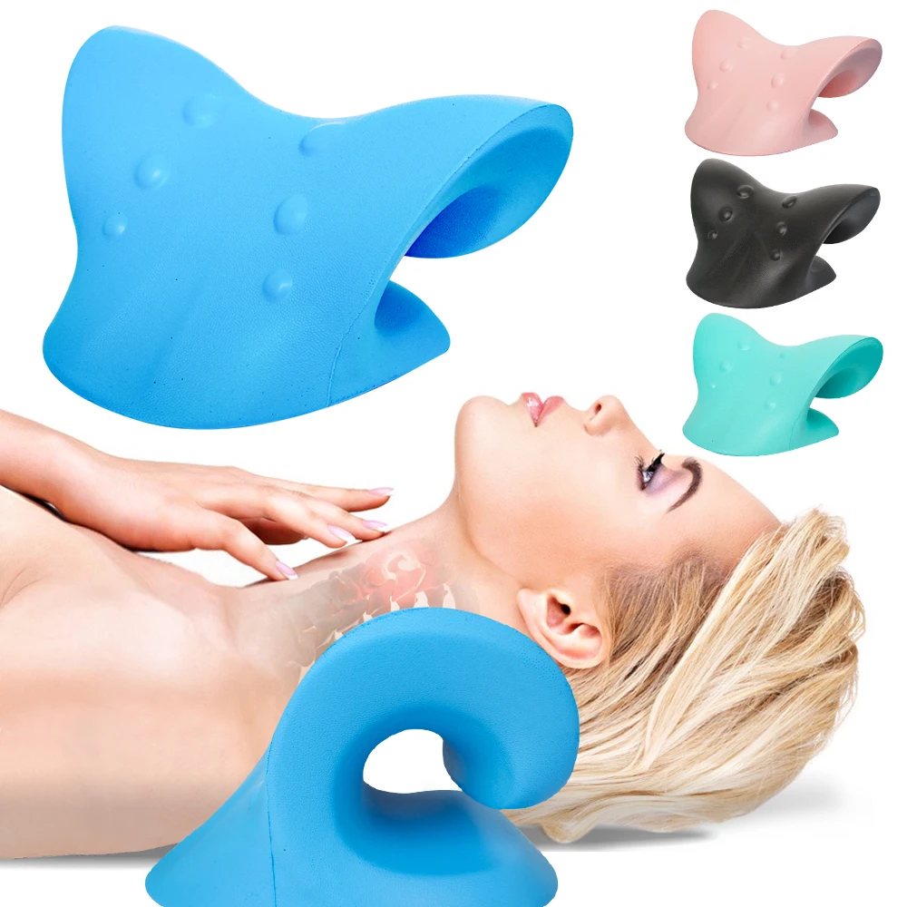 Body massager Neck massager Neck shoulder stretcher Neck and shoulder relaxer Cervical Massager Finger Press Massage Pillow Traction Correct Neck Stretcher Shoulder Massage Pillow Relieve Pain Spine Repair
