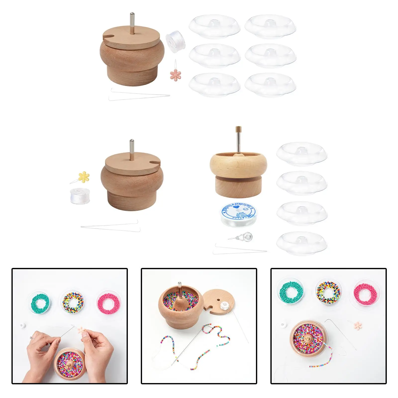 Perline Di Legno Ciotola Perline Stringer Perline Ciotole Strumento Di Incordatura Perline Per Arte Fai Da Te