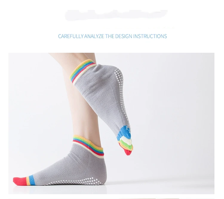 Women Anti-Slip Yoga Sock Ballte Sox Girls Ladies Pilates Colourful Five Finger Sock Ballte Fitness Gym Sport 5 Toe Elastic Sock 13 Sf5016e3a71dd488caf3ac5174348279cs