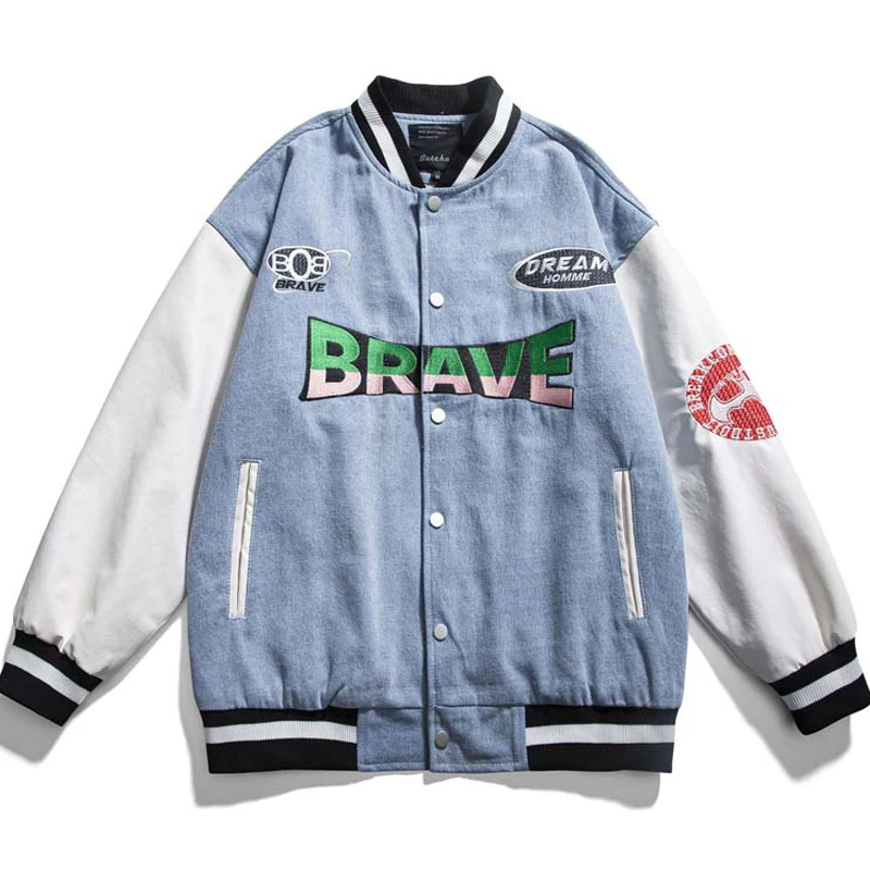 

Tide Brand Retro Original Baseball Uniform Men and Women Trend Loose Jacket Niche Design Couple Tooling Jackets Baseball Uniform