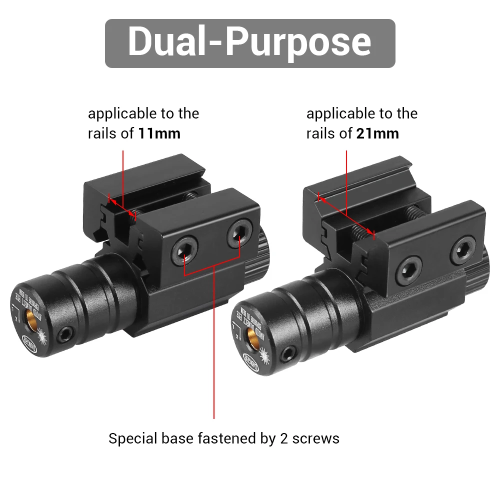 Red Dot Laser Sight Laser Sight Tactical Red Green Dot Laser Sight Scope with 10180 Rechargeable Battery 11mm 20mm Picatinny Rail Mount Rifle Pistol Laser Sight