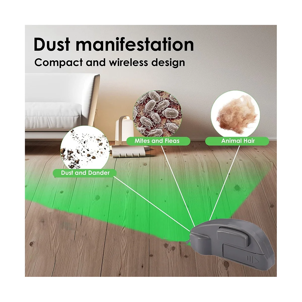 10pcs Vacuum Cleaner Dust Display LED Lamp Clean Up Hidden Dust, Pet Hair Vacuum Cleaner Accessories for Home Pet Shop
