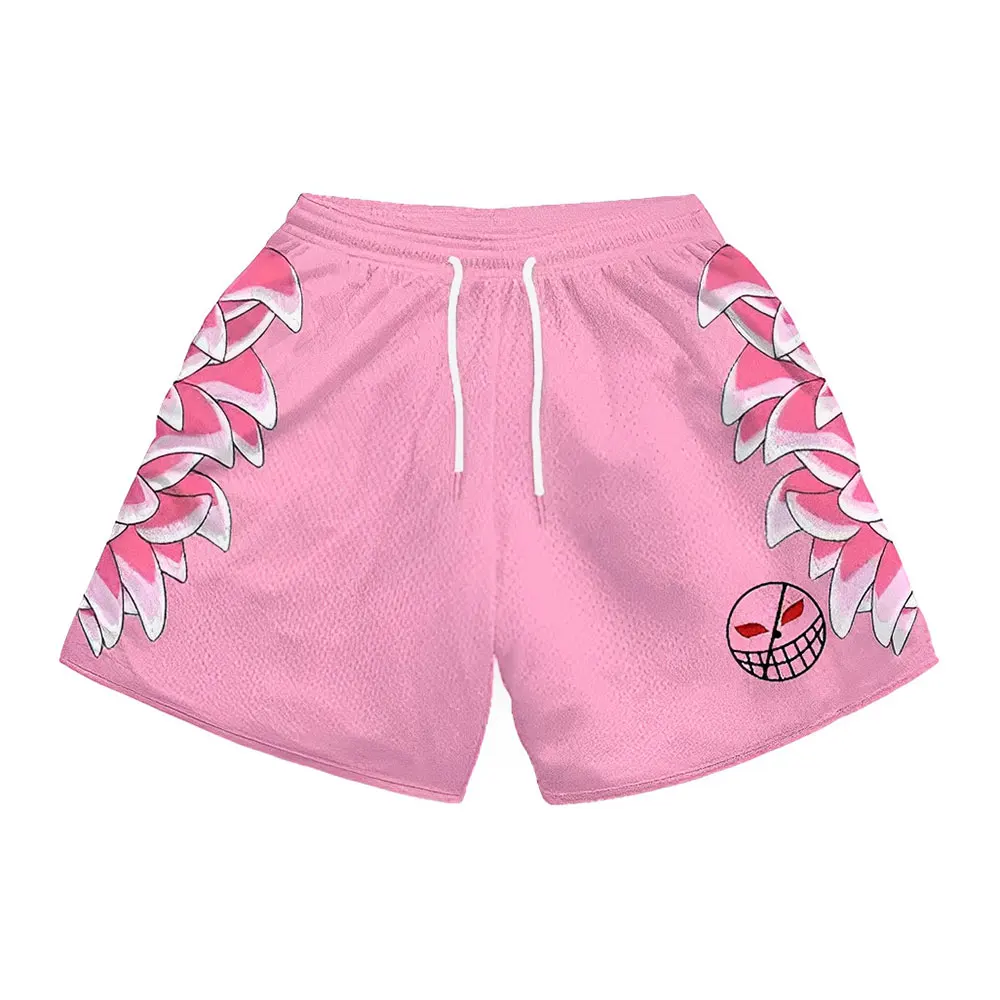 Anime Shorts Men Gym Quick Dry Mesh Running Sport Shorts Summer 3D Print Casual Beach Short Pants Workout Fitness Sweatpants