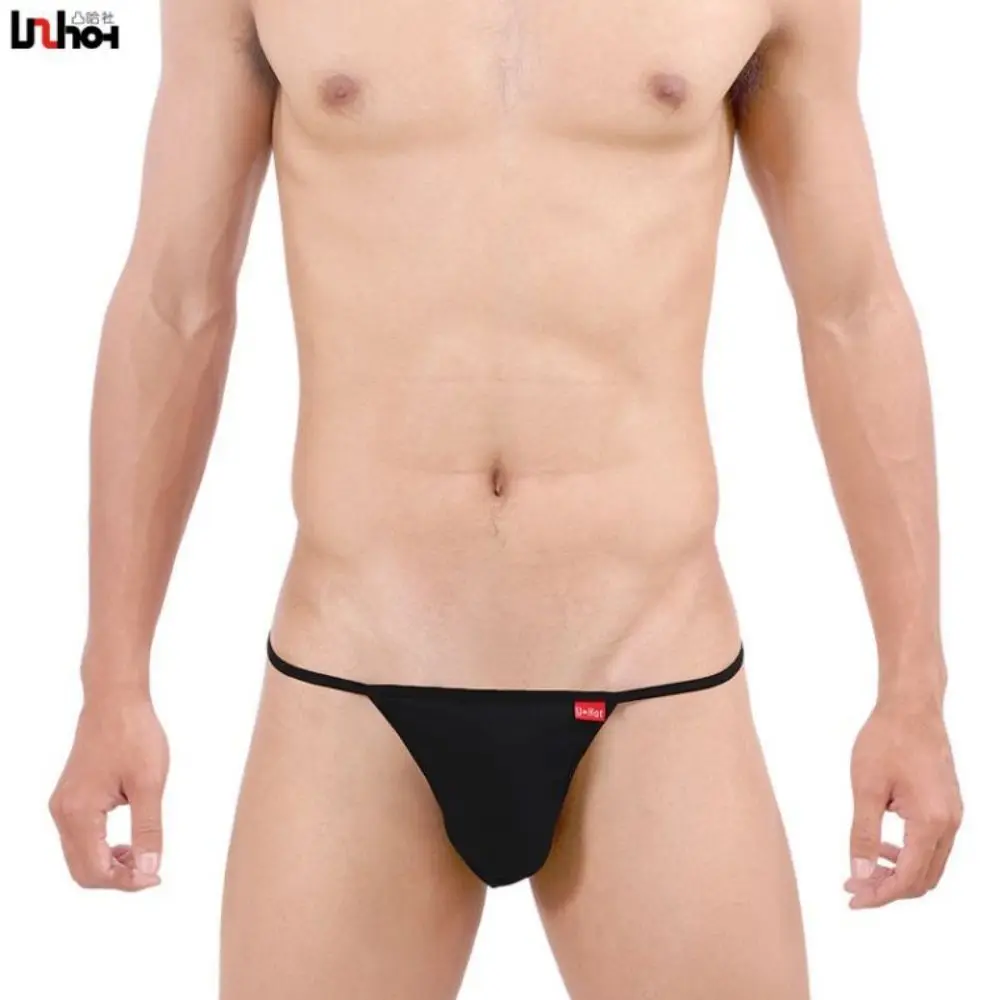 

Men'S Thong Underwear Sexy Lycra Pure Cotton Bag Open Hip Double Pants Erotic Lingerie Bikini Tanga Panties T-Back Underpants