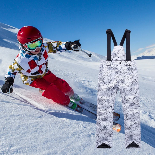 Comprar Pantalones de esquí para niños de invierno, pantalones gruesos para  deportes al aire libre, pantalones cálidos impermeables a prueba de viento  para niños
