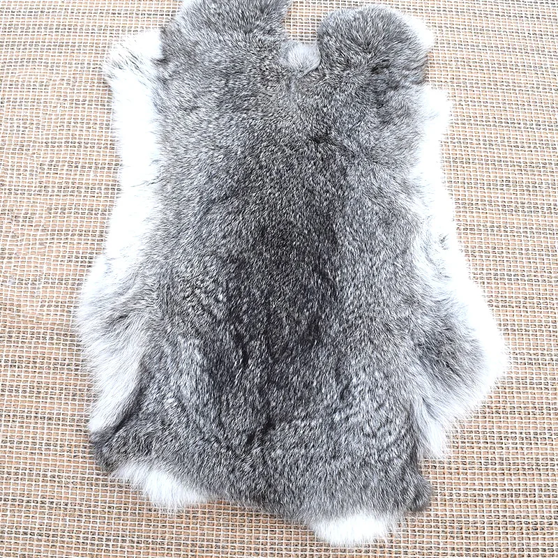 Fur Fabric Natural Soft Genuine Rabbit Pelt Real Fluffy Fur Hide Materials For Crafts Whole Piece DIY Home Decoration Clothing Accessories