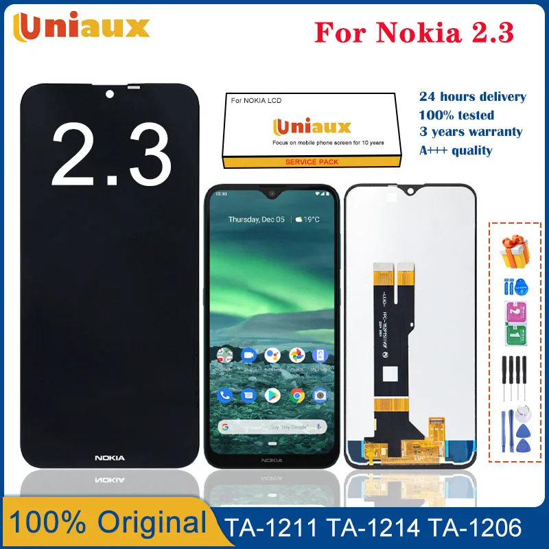 

6.2" Original LCD For Nokia 2.3 TA-1211 TA-1214 TA-1206 TA-1209 LCD Display Touch Screen Panel Digitizer Assembly With Frame