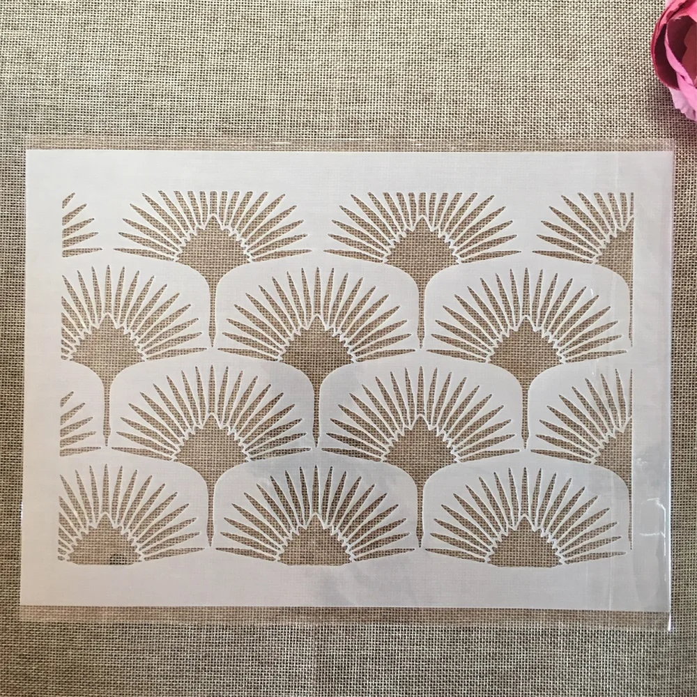 

A4 29cm Needle Leaves Texture DIY Layering Stencils Wall Painting Scrapbook Coloring Embossing Album Decorative Template