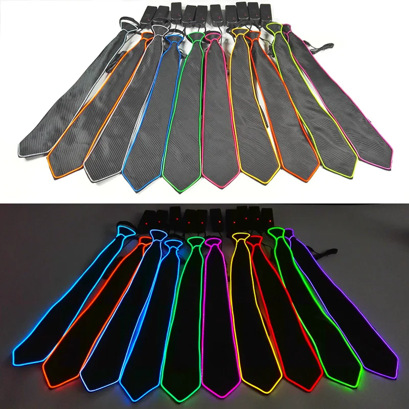 Neueste LED Leuchtende Fliege Für Mann Weihnachten Hochzeit Licht Fliege Festival Party Liefert Fluoreszierende Party Requisiten – Detail 1
