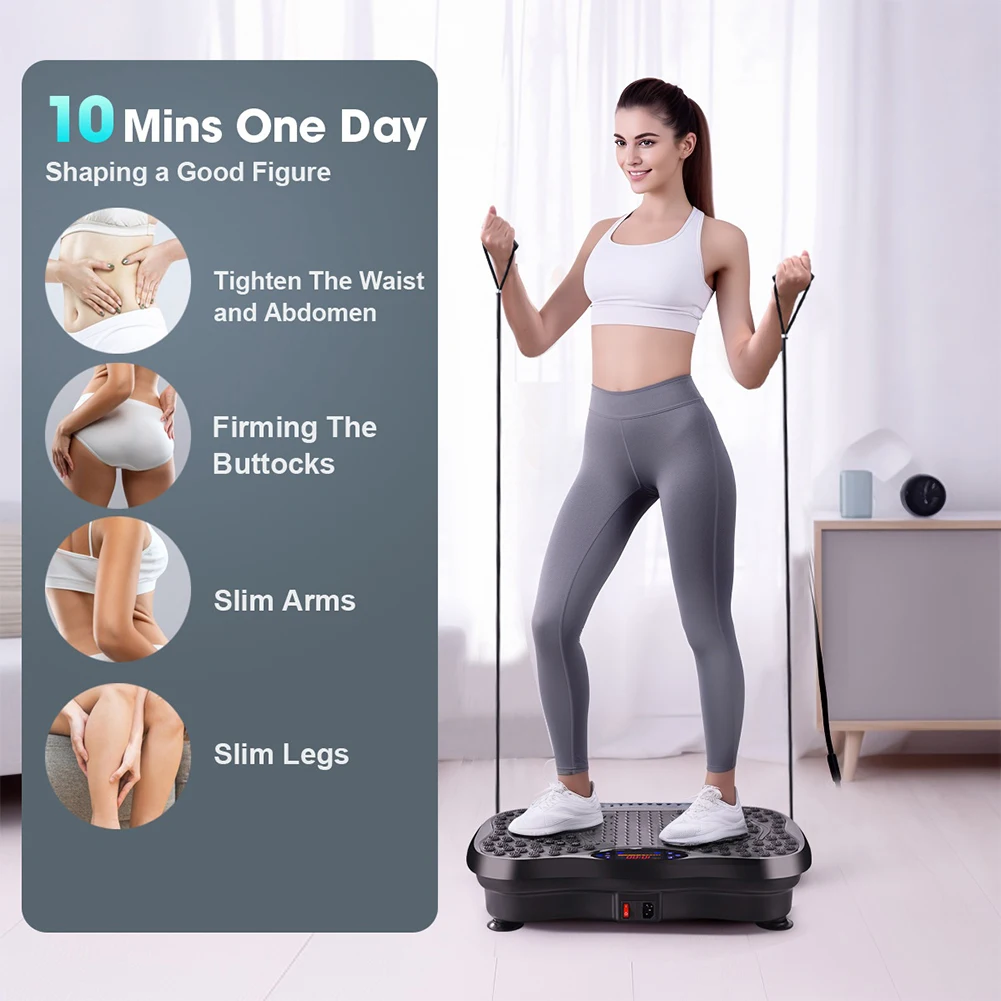 Bluetooth Vibration Plate Exercise Machine with Remote Control, Whole Body Workout Vibration Platform,Lymphatic Drainage Machine