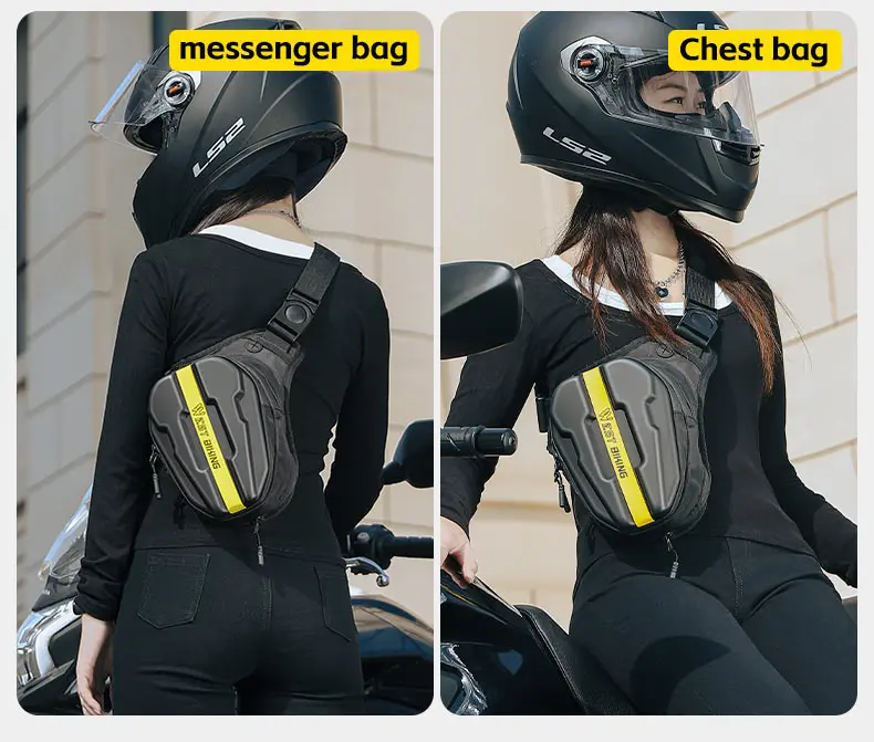 WEST BIKING Multifunktions-Motorrad-Hartschalentasche, Motocross-Tasche für Brust/Taille/Bein, mit Magnet, Kraftstofftaschen, erweiterbare Fahrradtaschen – Detail 15
